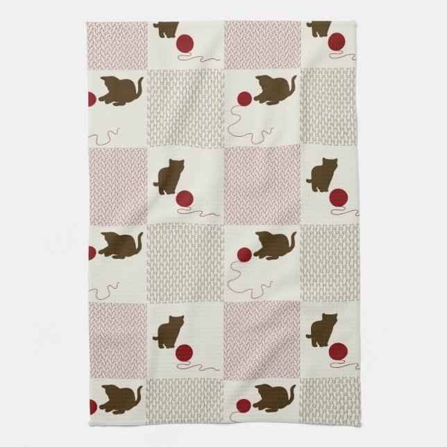 Kittens Backgrounds Tea Towel (Vertical)