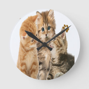 kittens clock
