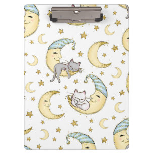 Kittens Dreaming on the Moon Clipboard