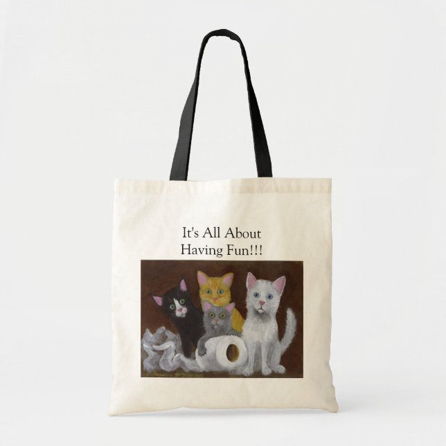 Kittens Having Fun Tote Bag (Front)