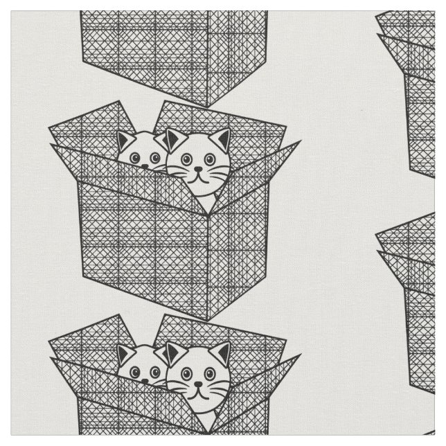 Kittens in a Box Thunder_Cove Fabric (Close Up)