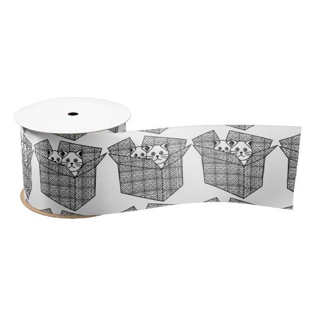 Kittens in a Box Thunder_Cove Satin Ribbon (Spool)
