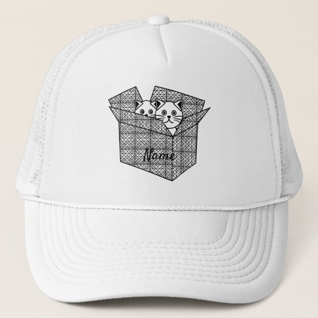 Kittens in a Box Thunder_Cove Trucker Hat (Front)