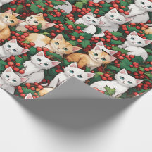 Kittens in Holly Christmas