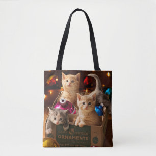 Kittens in Ornament Box Tote Bag