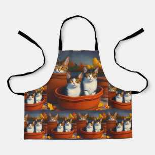 Kittens In Pots, Kids Full Print Apron