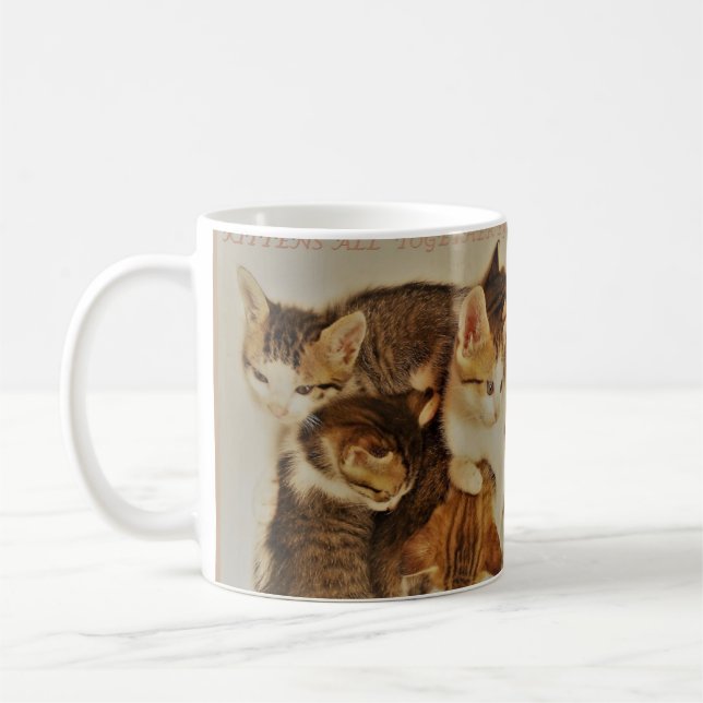 Kittens in repose picture original        coffee mug (Left)