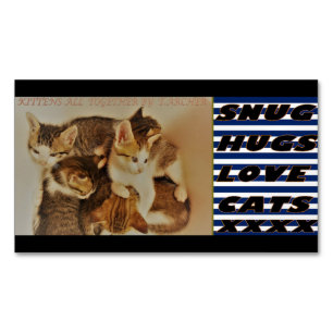 Kittens in repose picture original    magnetic business card