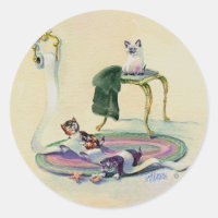 KITTENS in the BATHROOM by SHARON SHARPE
