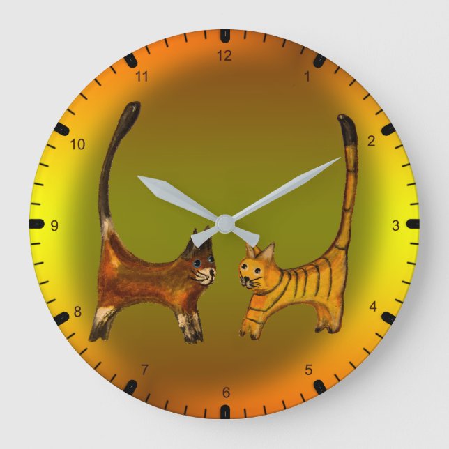 Kittens Large Clock (Front)