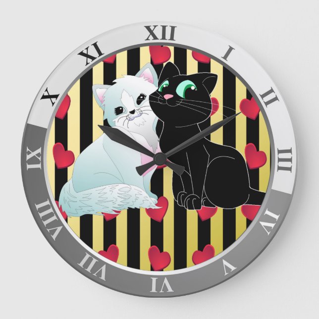 Kittens Large Clock (Front)