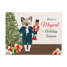 Kittens Nutcracker Holiday Postcard