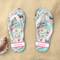 Kittens of Summer Kid's Flip Flops