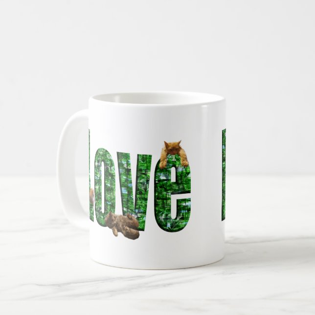 Kittens On The Word Love, Coffee Mug (Front Left)