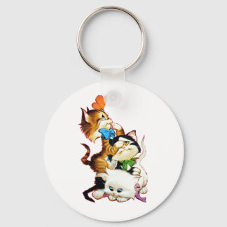kittens playing key ring