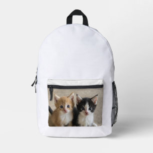 kittens printed backpack
