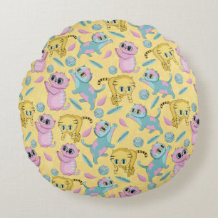 Kittens Round Cushion