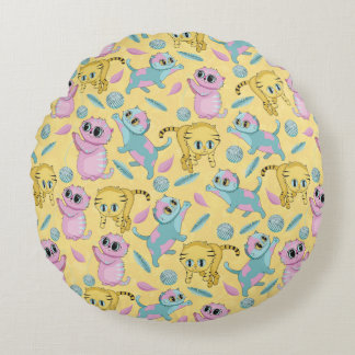 Kittens Round Cushion
