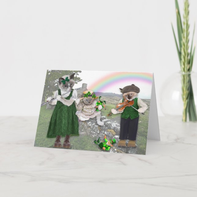 Kitten's St. Patrick's Day Greeting Card (Front)