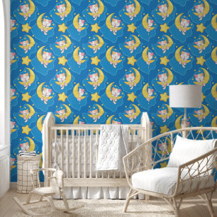 Kittens, Stars and Moons Nursery Wallpaper