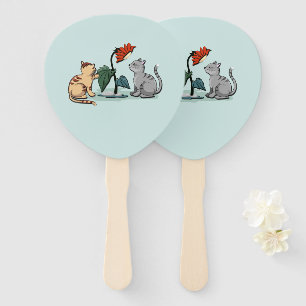 Kittens Summer Delight Flower Game Hand Fan
