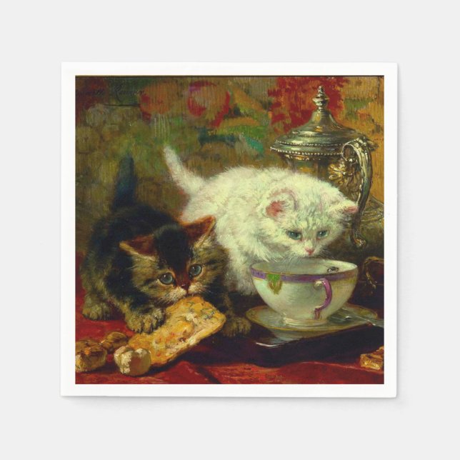 Kittens Tea Party Napkin (Front)