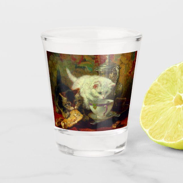 Kittens Tea Party Shot Glass (Front)