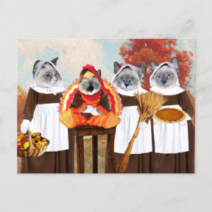 Kittens Thanksgiving Post Card