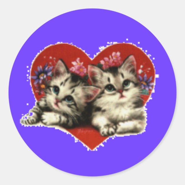 kittens Valentine sticker (Front)
