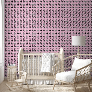 Kittens & Yarn Pink Wallpaper
