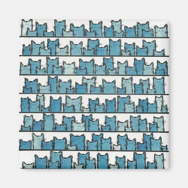 Kitties Don't Make Me Blue Magnet (Front)