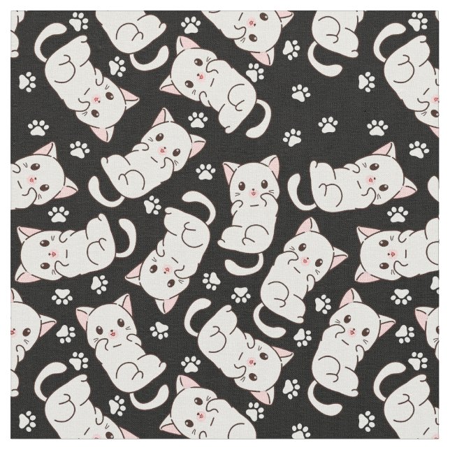Kitties Fabric (Close Up)