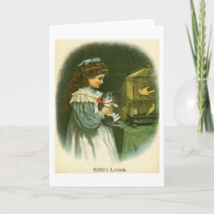 Kittie's Lesson, Greeting Card