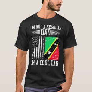 Kittitian American Flag Saint Kitts And Nevis Root T-Shirt