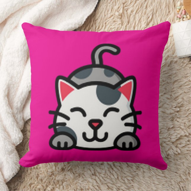 Kitty 20x20 Throw Pillow (Blanket)