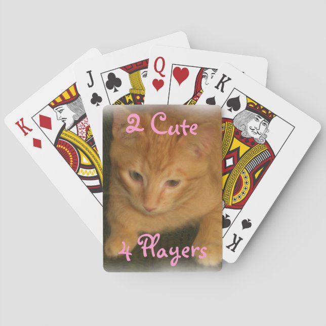 Kitty "2 Cute 4 Players" Playing Cards (Back)