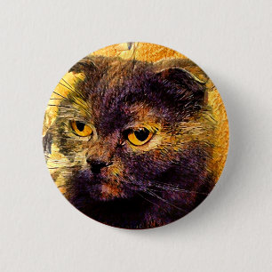 Kitty. 6 Cm Round Badge