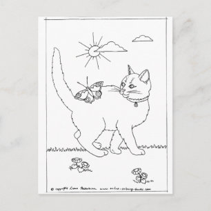 kitty_and_butterfly postcard