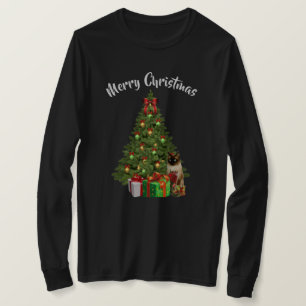 Kitty and  Christmas Tree T-Shirt