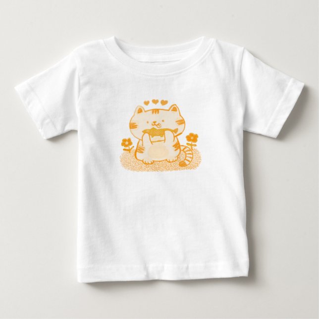 Kitty and fish baby T-Shirt (Front)