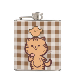 Kitty and Little chicken Hip Flask