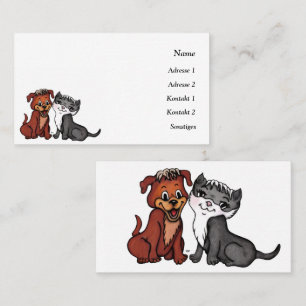 Kitty and Puppy Business Card