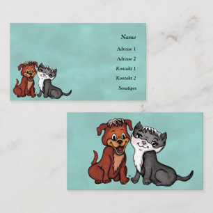 Kitty and Puppy Business Card