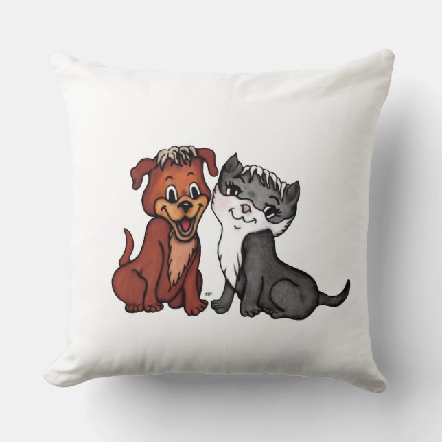 Kitty and Puppy Cushion (Front)