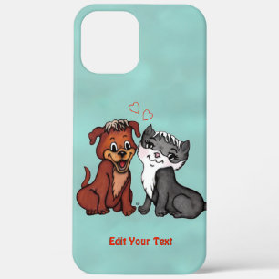 Kitty and Puppy , Edit Your Text iPhone 12 Pro Max Case