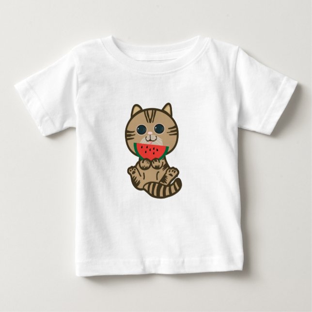 kitty and watermelon baby T-Shirt (Front)