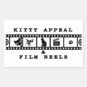 Kitty Appeal & Film Reels White Sticker