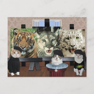 Kitty Art School Postcard