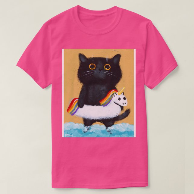 Kitty At The Beach T-Shirt (Design Front)