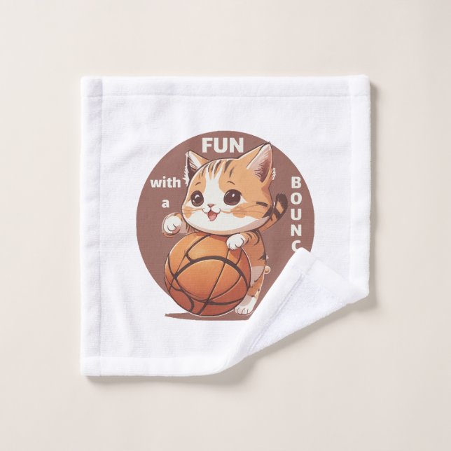 kitty basketball wash cloth (Wash Cloth)